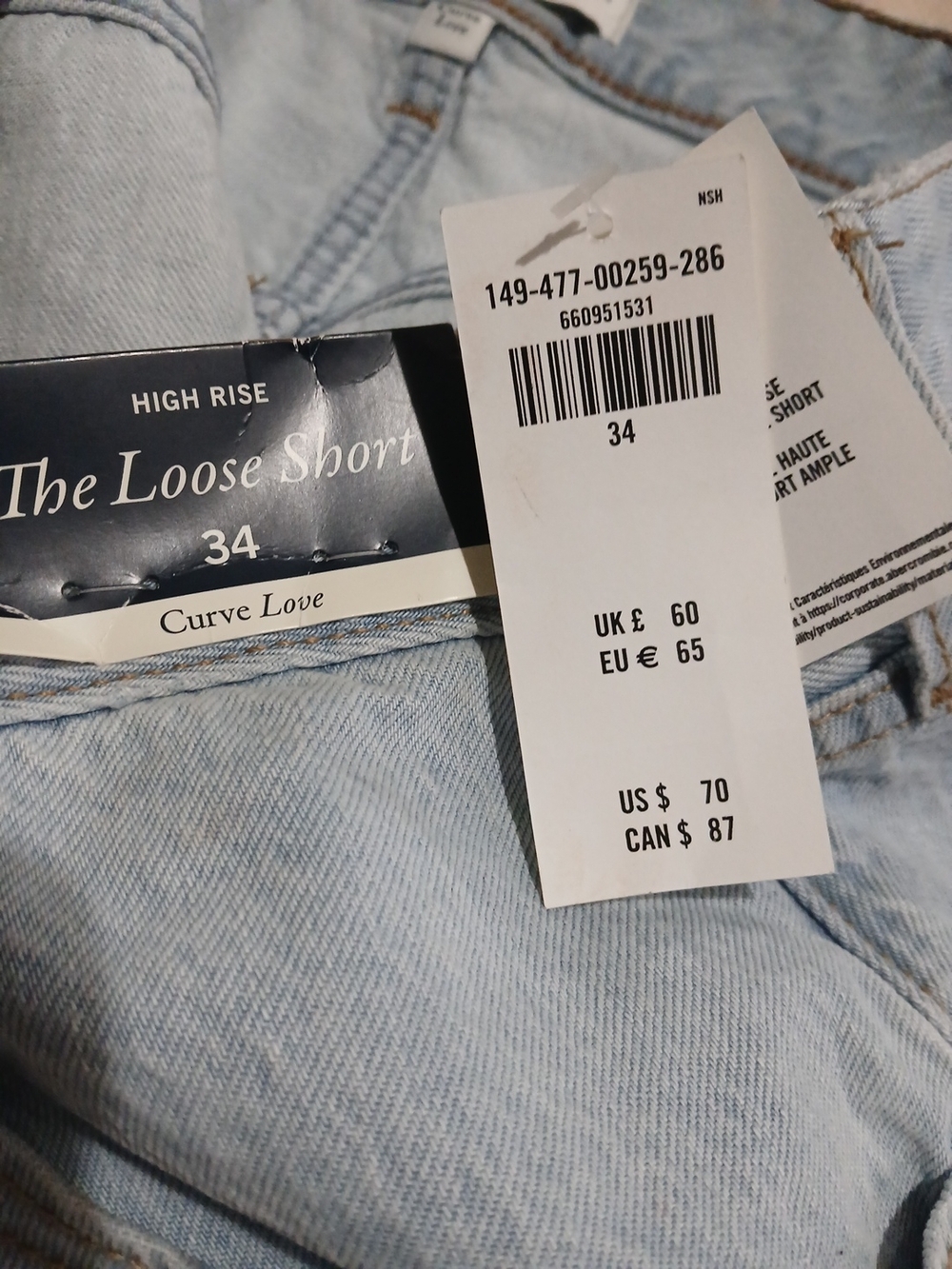 Abercrombie & Fitch Light Blue Denim Jean Shorts - Picture 4 of 5